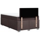 Pat box spring cu saltea vidaXL, maro inchis, 120x190 cm, textil, 48.65 kg 3285844