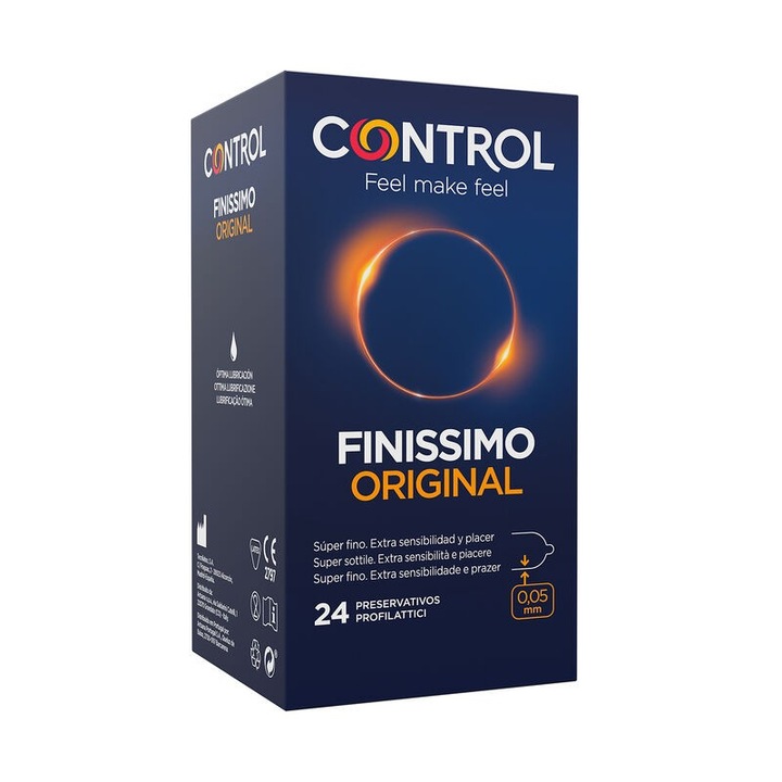 Prezervative Control Finissimo, Super-Subtiri, Latex, 54mm, Set 24 buc