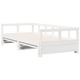 Pat de zi fara saltea vidaXL, alb, 90x190 cm, lemn masiv pin, 29.2 kg 854956