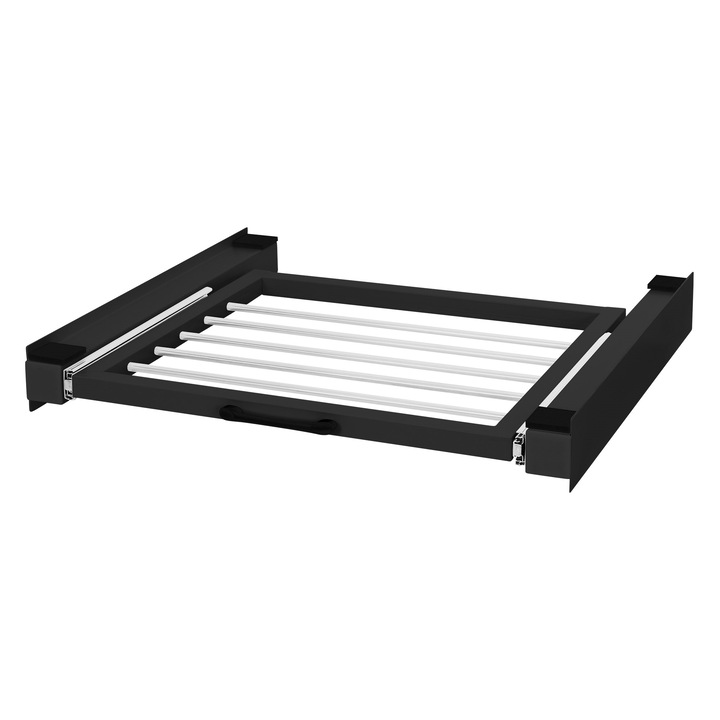 Cadru intermediar pentru masina de spalat cu franghie de rufe ML-Design, negru, otel, 60, 5x54, 5 cm, stabil si usor de instalat