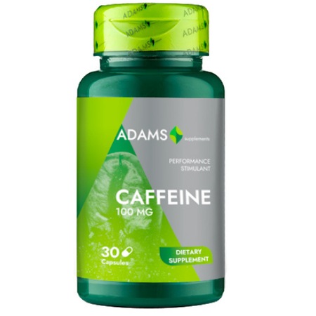 Supliment alimentar Caffeina 100mg 30cps, Adams - eMAG.ro