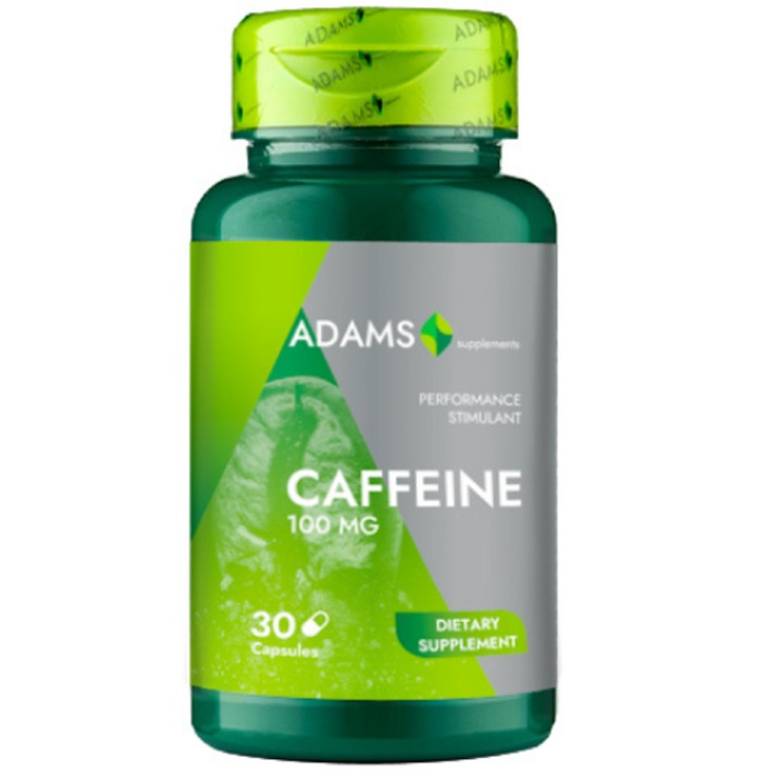 Supliment alimentar Caffeina 100mg 30cps, Adams