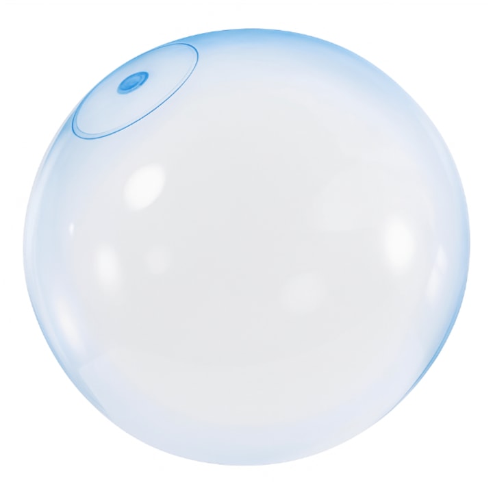 Balon gonflabil, multifunctionala, nu se sparge, se umple cu aer sau apa, distractie in plaja, curte sau piscina, tub de umflat inclus, diametru 1.3m - SLIMEBUB