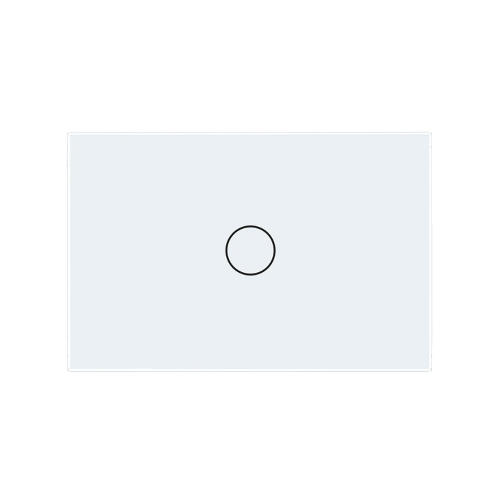 Intrerupator Simplu Wi-Fi cu Touch LIVOLO din Sticla, Standard Italian, Alb