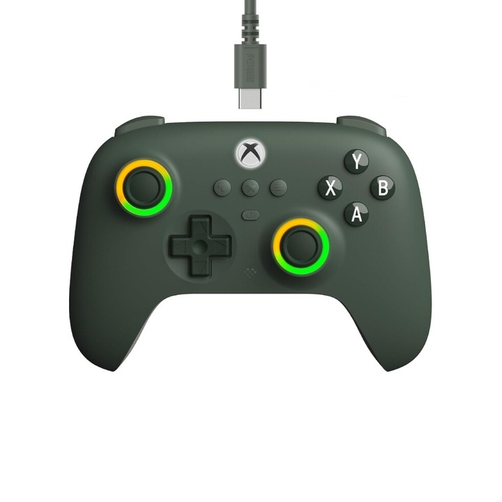 Безжичен контролер 8bitdo Ultimate C Wired Dark Green за Xbox X Series