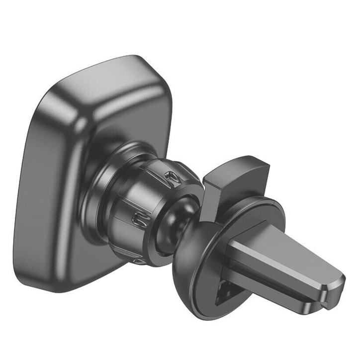 Univerzális mágneses autós telefontartó 360°-os forgatással, bármilyen irányba állítható és bármilyen telefonmodellel kompatibilis, az autó műszerfalára rögzíthető, fekete