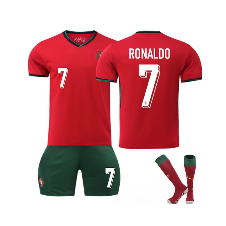 Portugal RONALDO Детска спортна екипировка, Червен/Зелен