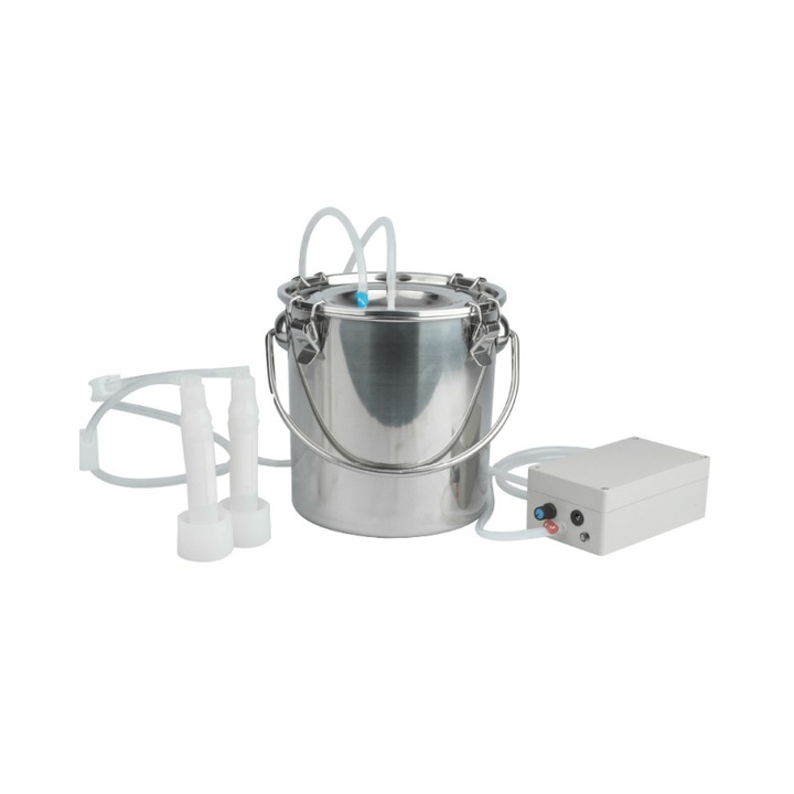 Masina de muls electrica, 5 litri, pentru oi, masaj bionic, baterie incorporata, cu incarcator, perie de curatare, oprire automata cand este plina, otel inoxidabil