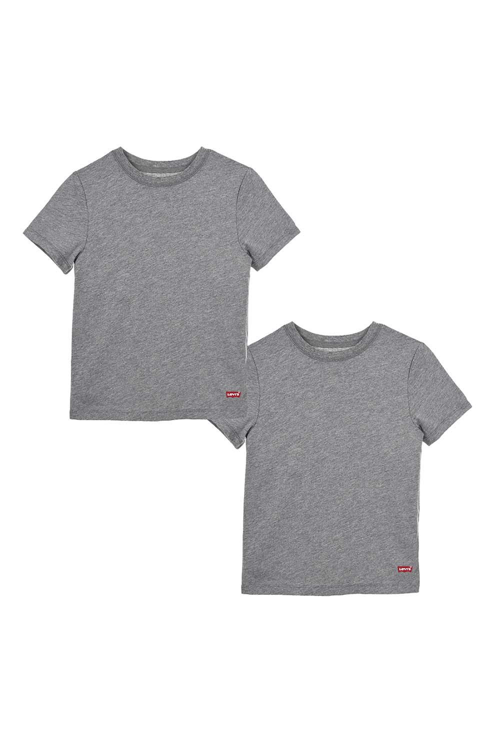 Levi's, Set de tricouri cu decolteu la baza gatului - 2 piese, Gri, 132-147 CM
