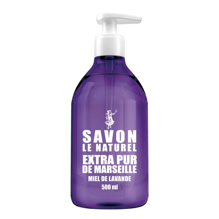 Течен сапун Savon le Naturel Extra Pure с лавандула и мед от Марсилия, 500 ml
