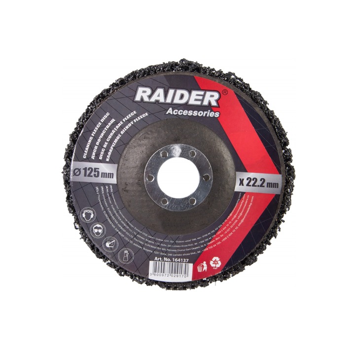 Csiszolókorong rozsdatisztításhoz, 125 x 22, 2 mm, Raider 164137