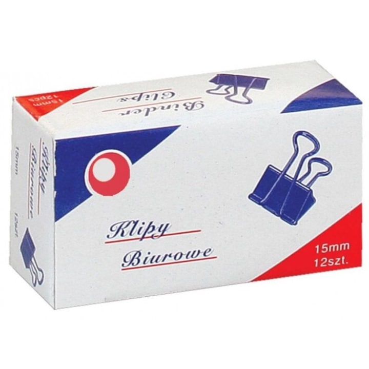 Комплект кламери, Титан, метал, черни, 15 мм, 12 бр, 50х30х18 мм