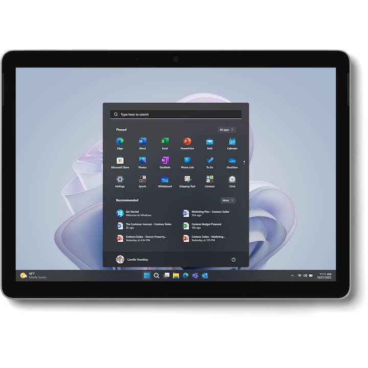 Лаптоп Microsoft Surface Go 4 с Intel Pentium N4200 (1.10/2.50 GHz, 2 M), 8 GB, 128 GB UFS, Intel HD Graphics 505, Windows 11 Pro, Сребрист