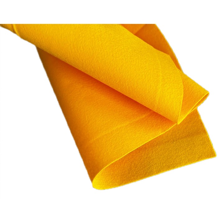 Fetru, pasla moale 1mm 50X110cm, galben inchis