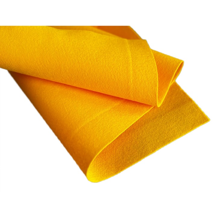 Fetru, pasla moale 1mm 25X55cm, galben inchis