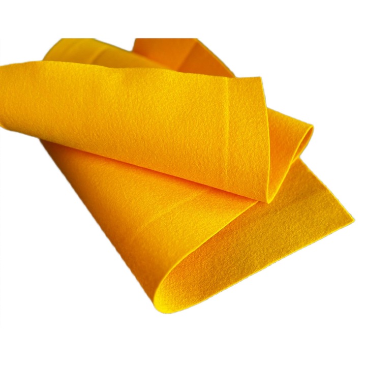 Fetru, pasla moale 1mm 50X55cm, galben inchis