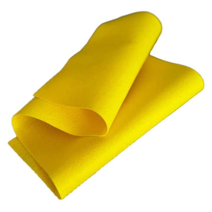 Fetru, pasla moale 1mm 25X55cm, galben