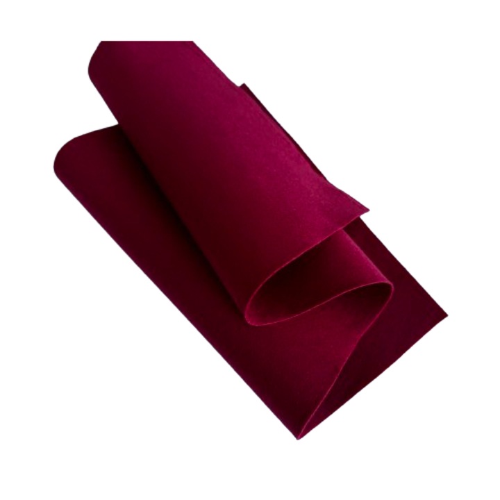 Fetru, pasla moale 1mm 50X55cm, visiniu