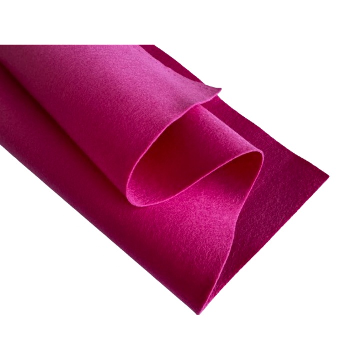Fetru, pasla moale 1mm 25X55cm, roz inchis