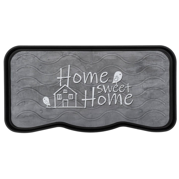 Tava pentru incaltaminte, gri + negru, 2.1 x 38 x 75 cm