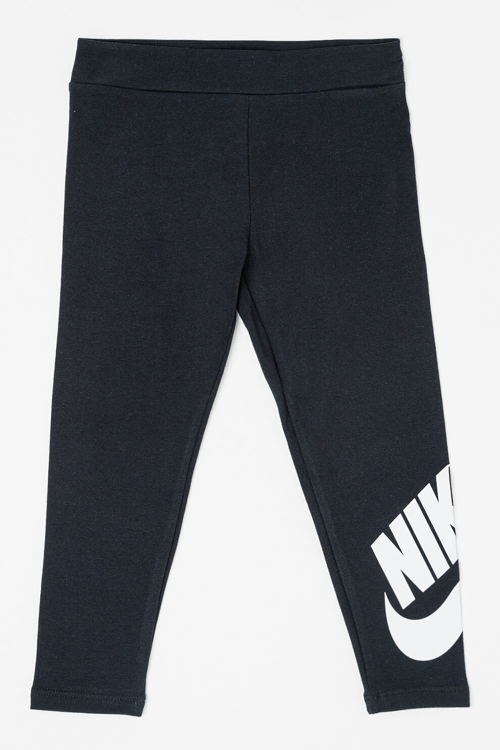Nike, Colanti din amestec de bumbac cu logo, Negru, 104-110 CM