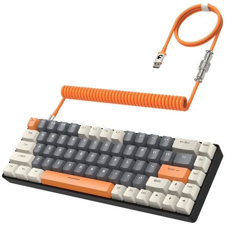 Tastatura Mecanica Compacta ZIYOULANG T8 60%, 68 Taste, RGB, Brown