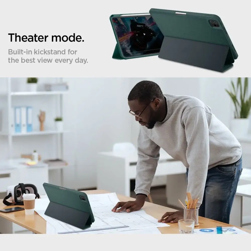 Husa pentru iPad Pro 11 (2024) - Spigen Urban Fit - Midnight Green