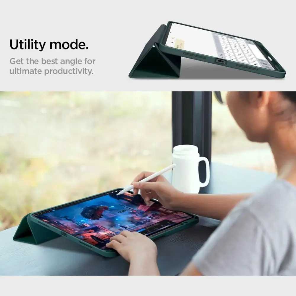 Husa pentru iPad Pro 11 (2024) - Spigen Urban Fit - Midnight Green