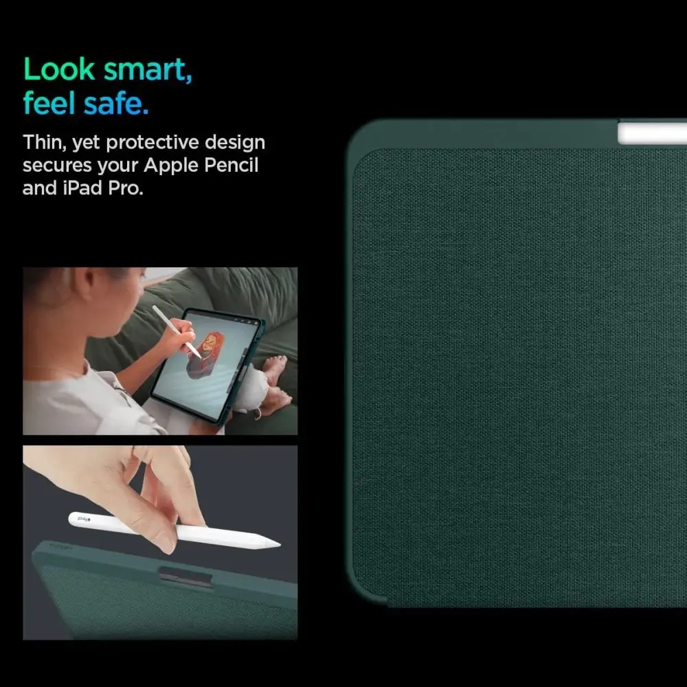 Husa pentru iPad Pro 11 (2024) - Spigen Urban Fit - Midnight Green