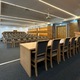 Scaun Dining Slim, Metru Patrat, din lemn masiv de fag, solid si rezistent, cu durata lunga de viata, design Scandinav-Nordic, cu sezut moale si tapitat, model: Nuc - stofa Crem