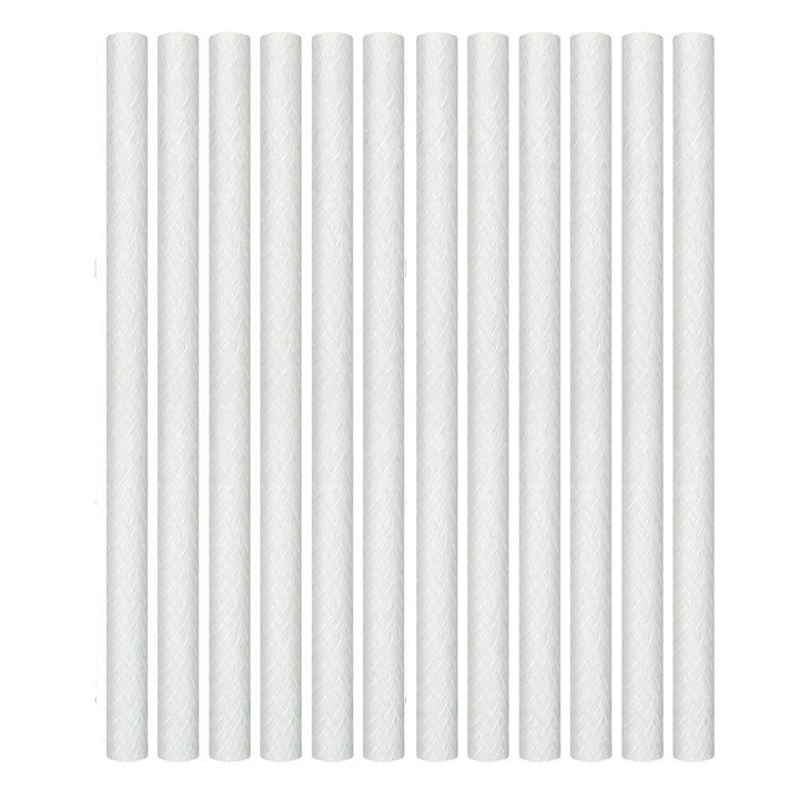BOMSTOM lámpakanóc, üvegszálas, fehér, 25x1,27cm, 10 darabos készlet