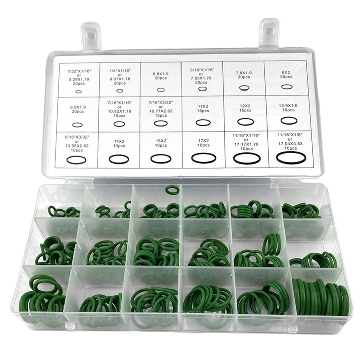 Set de 270 garnituri O din cauciuc NBR, Enforose, multicolor, 20x10x3cm