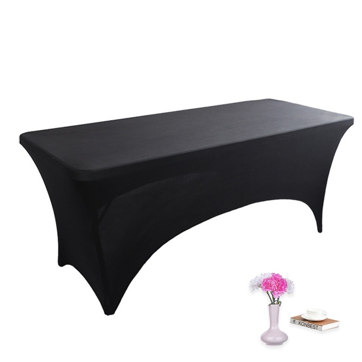 Rugalmas asztalhuzat téglalap alakú asztalhoz 183x75x75cm, spandex, foltálló, kék