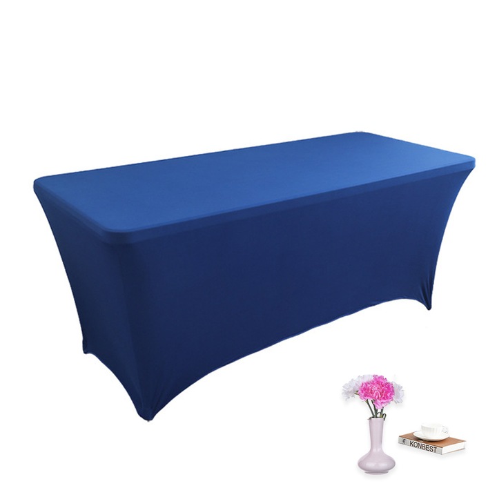 Rugalmas asztalhuzat téglalap alakú asztalhoz 183x75x75cm, spandex, foltálló, fehér