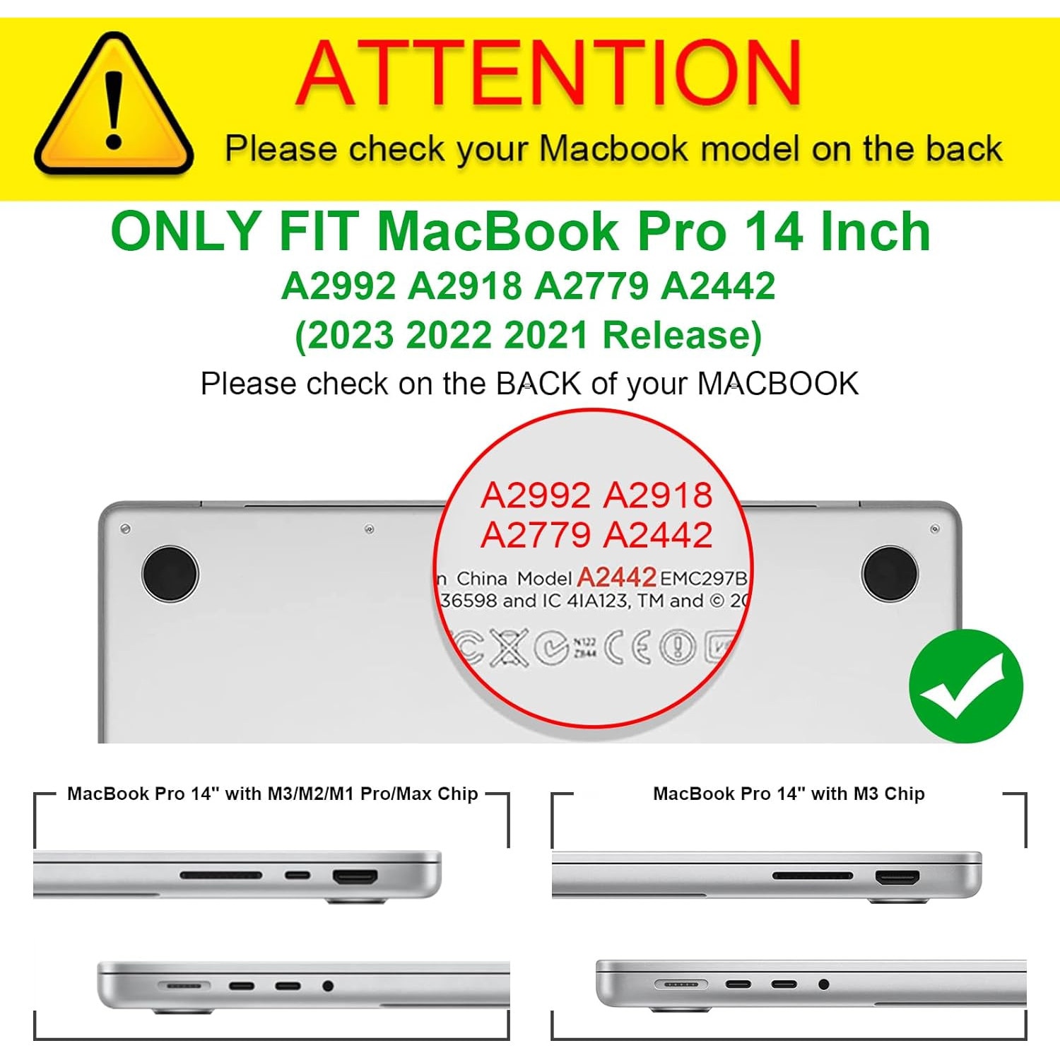 Carcasa pentru Macbook Pro 14 inch (2023/2022/2021) M1 / M2 / M3 Pro / Max Hard Shell Frost transparent mat