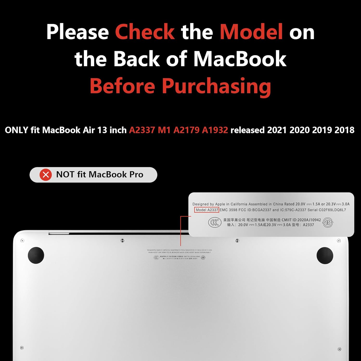 Carcasa pentru MacBook Air 13 M1 Hard Shell Frost transparent mat