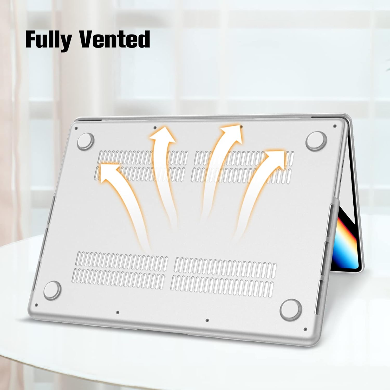 Carcasa pentru Macbook Pro 14 inch (2023/2022/2021) M1 / M2 / M3 Pro / Max Hard Shell Frost transparent mat