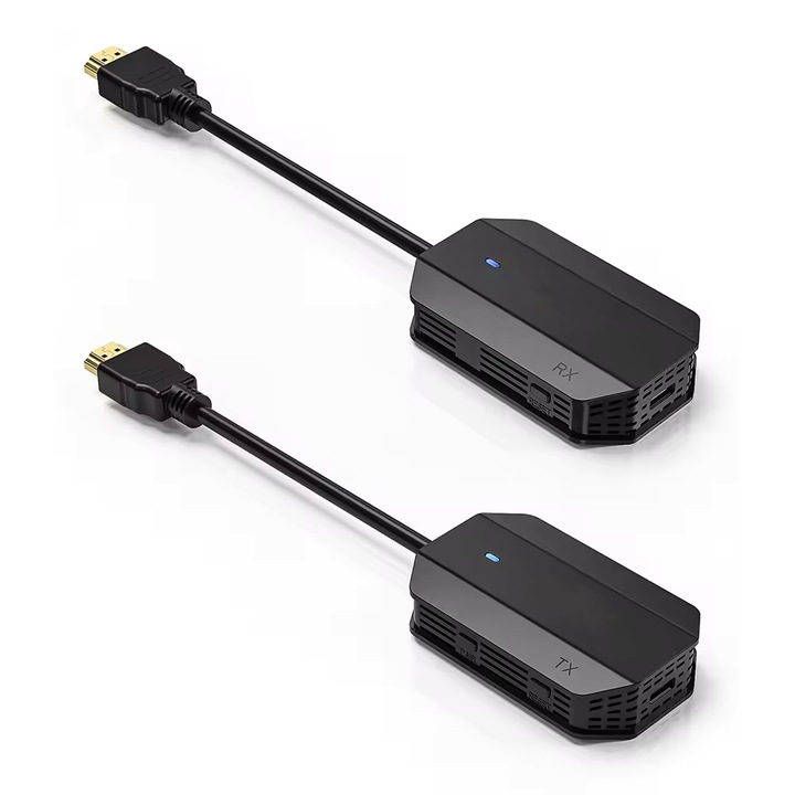 Set adaptoare extender wireless HDMI cu transmitator si receptor, Full HD, 1080p, 60Hz