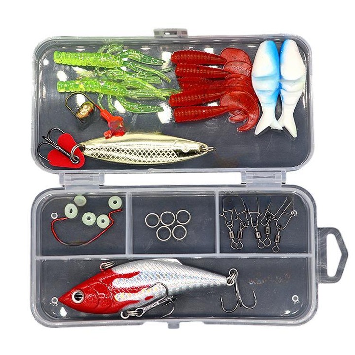 Set nade si momeli, combinatie cu paiete, multicolor