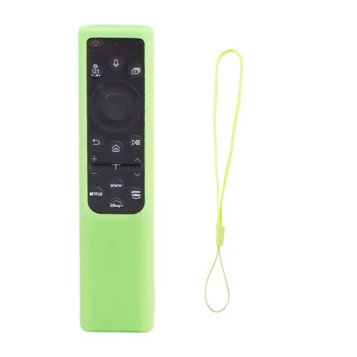 Husa Silicon Telecomanda TV sau Soundbar Samsung culoare Verde Luminos