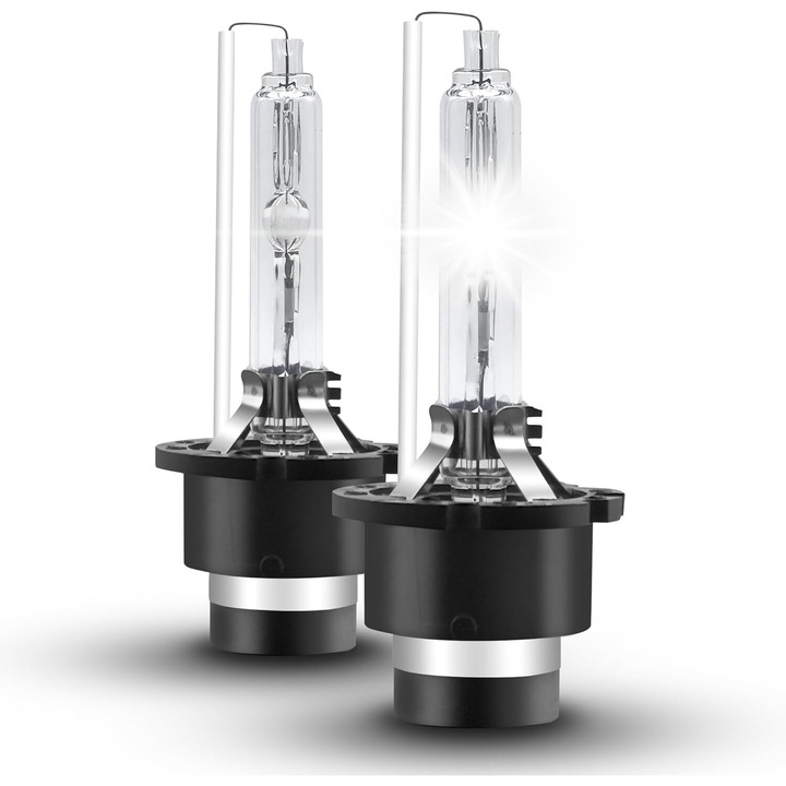 Set 2 Becuri Xenon D2S, 35W, 6000K, 12V, Luminozitate Superioara, Rosu