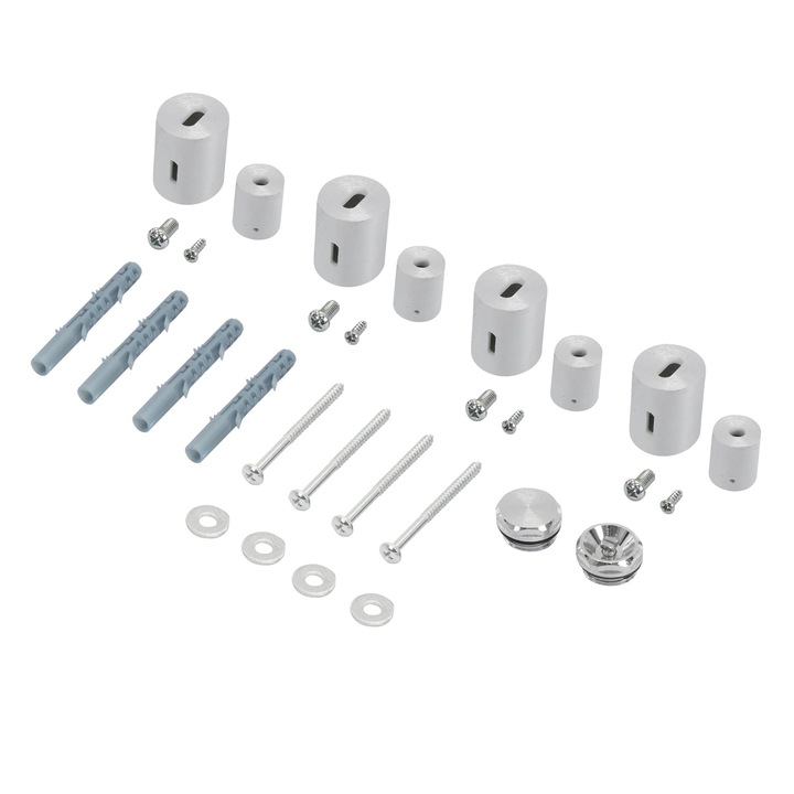 Скоба за стенен монтаж за радиатори LuxeBath, хром, за прави модели