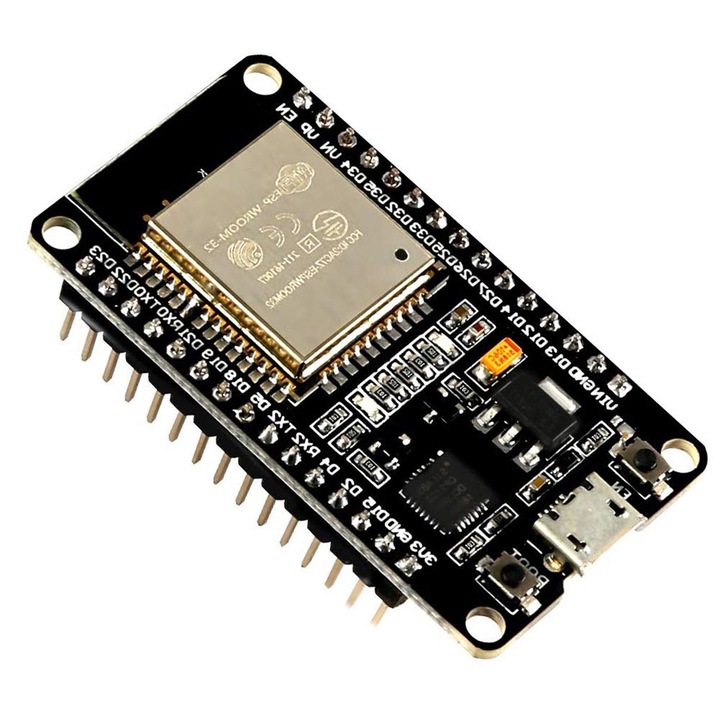 Платка за разработка ESP-WROOM-32, WiFi, BLE 4.2, 30 пина, 54.6x28x8 mm, многоцветна
