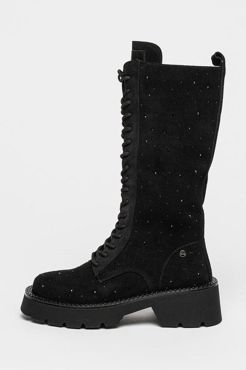 GOE, Strasszköves bakancs, Koptatott fekete