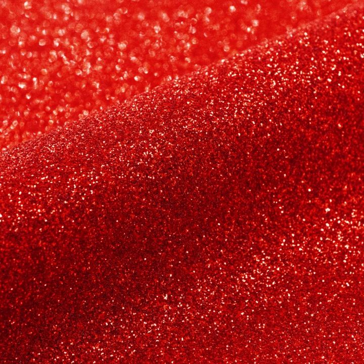 Folie Vinil Siser Glitter P.S. Film HTV, 20x30 cm, Culoare Red