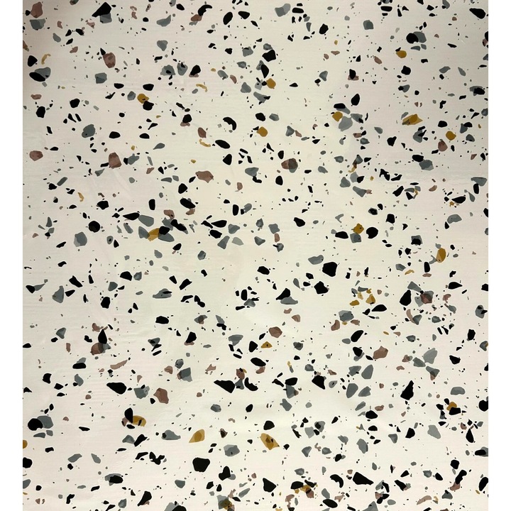 Set 2x Rola tapet autoadeziv, 60 x 500 cm, lavabil, rezistent, usor de curatat, tip terrazo, aplicabil pe suprafete multiple