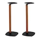 Set 2 Suporturi Boxe de podea/colt camera StableDesk, 10kg/stativ, Inaltime 78 cm, Coloana din Otel si Finish Lemn, Placa de sustinere boxe 20x20 cm, Baza stabila 33.8x33.8 cm, Organizator cabluri, Stil clasic, Pentru Difuzoare/Universal – Negru