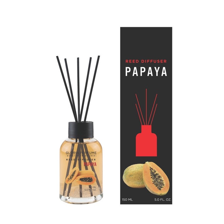 Szobafrissítő pálcikákkal, Gloria Perfume, Papaya, 150 ml