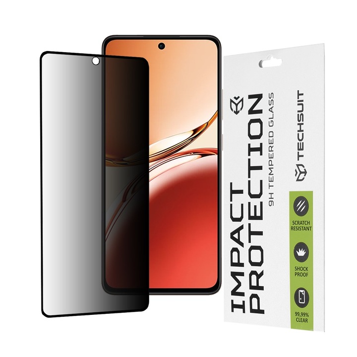 Folie pentru Oppo Reno12 F / Oppo Reno12 FS - Techsuit 111D Privacy Full Glue - Black