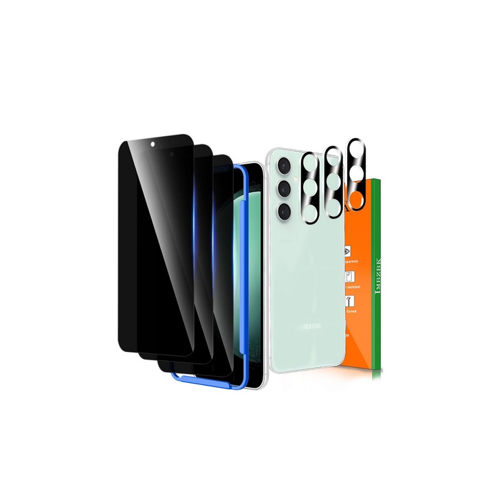 Set de 3 protectoare de ecran si 3 protectoare de camera pentru Samsung Galaxy S23 FE 5G, IMBZBK, K5E31